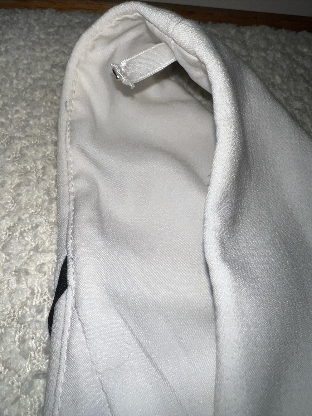 White House Black Market White Midi Dress with Black Vertical Stripes - Picture 5 of 6